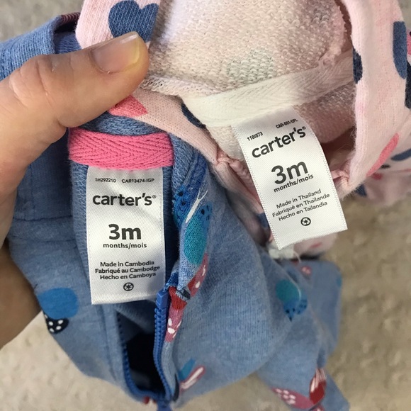 Carter’s Hooded Light Jackets Size 3 Months - Picture 4 of 4